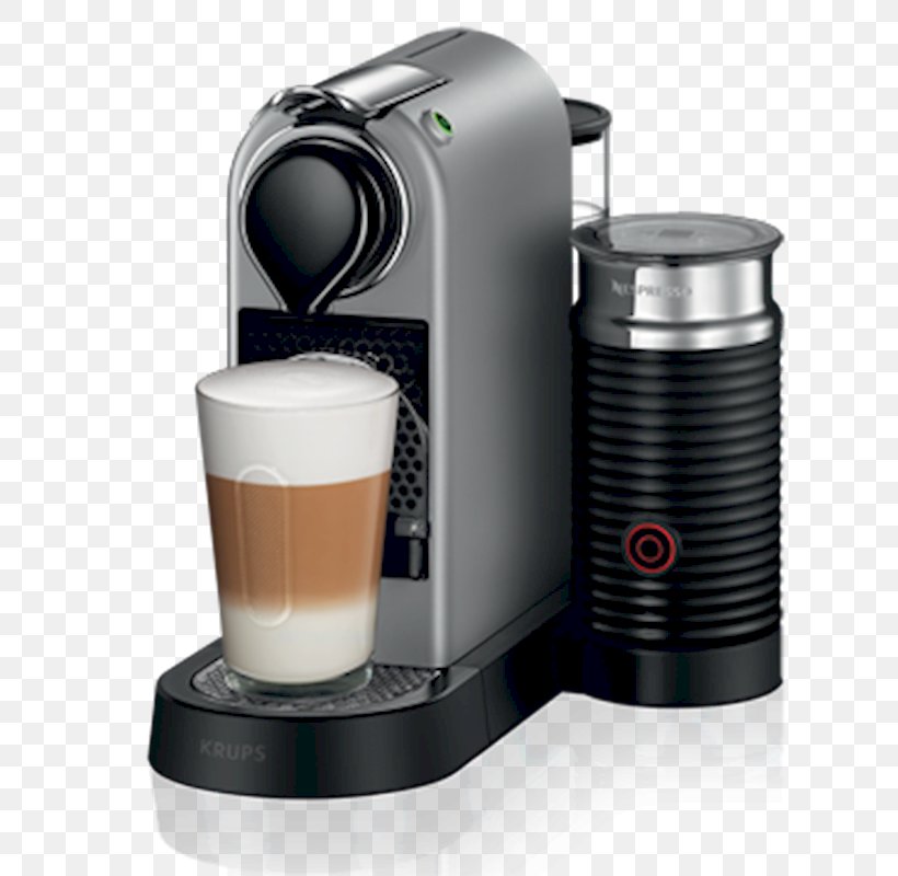 Krups Nespresso CitiZ & Milk XN760 Coffeemaker De'Longhi Nespresso Citiz & Milk EN 267, PNG, 800x800px, Espresso, Breville, Coffee, Coffeemaker, Drip Coffee Maker Download Free
