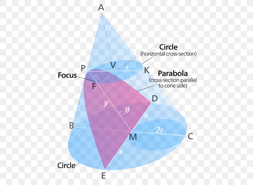 Parabola Conic Section Cone Hyperbola Point, PNG, 510x600px, Parabola, Area, Cone, Conic Section, Definition Download Free