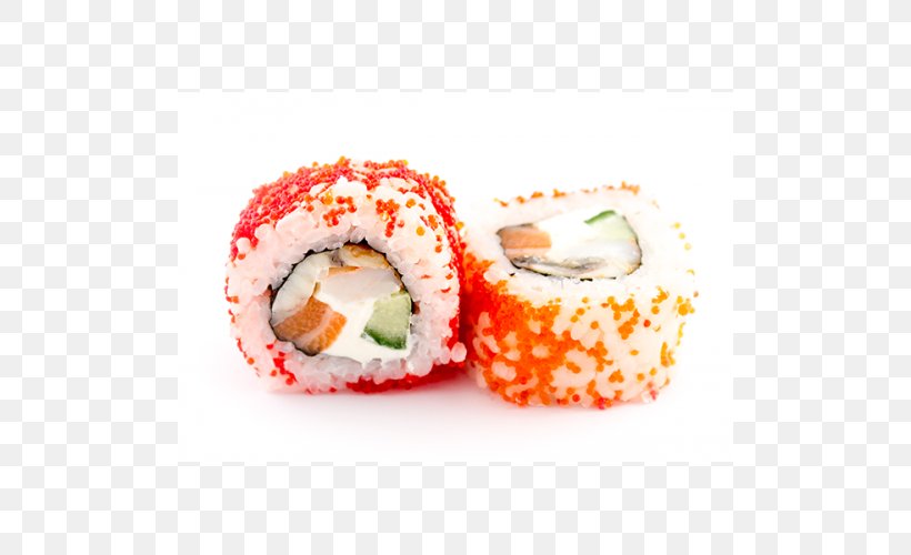 California Roll Sashimi Makizushi Sushi Tobiko, PNG, 500x500px, California Roll, Asian Food, Atlantic Salmon, Avocado, Cheese Download Free