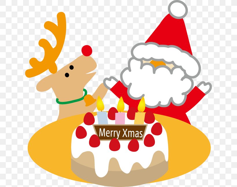 Santa Claus Christmas Day Christmas Tree Illustration Reindeer, PNG, 646x646px, Santa Claus, Area, Artwork, Christmas, Christmas Cake Download Free