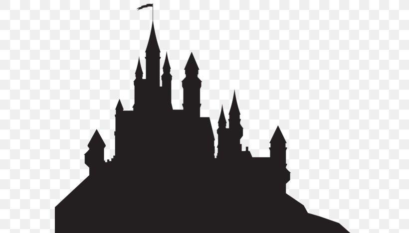 Sleeping Beauty Castle Silhouette Clip Art, PNG, 600x468px, Sleeping Beauty Castle, Art, Black And White, Castle, Cinderella Castle Download Free