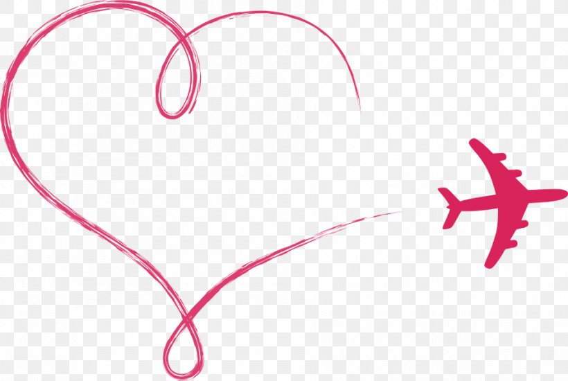 Airplane Heart Euclidean Vector Clip Art, PNG, 942x632px, Watercolor, Cartoon, Flower, Frame, Heart Download Free
