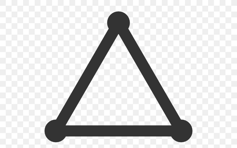 Pointer Triangle Symbol, PNG, 512x512px, Pointer, Black And White, Cursor, Symbol, Triangle Download Free