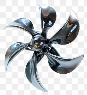 Propeller - Shiny Metal Fan Blade PNG