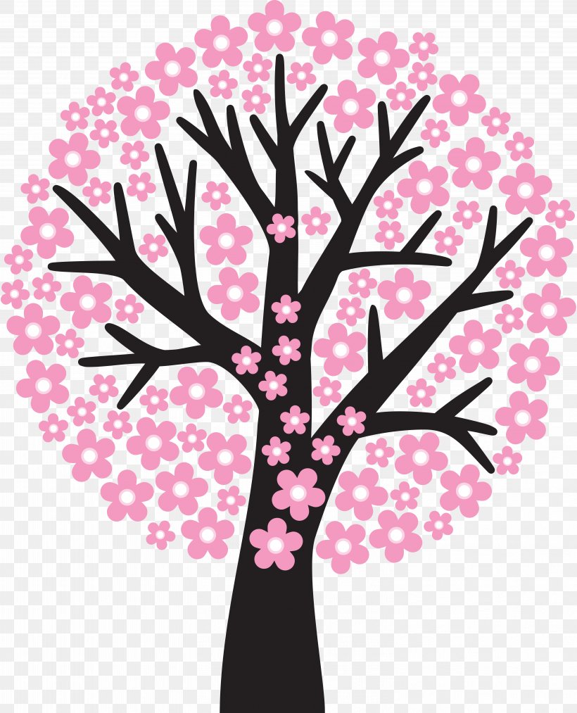 Cherry Blossom Tree Clip Art, PNG, 5992x7407px, Blossom, Branch, Cherry Blossom, Floral Design, Flower Download Free