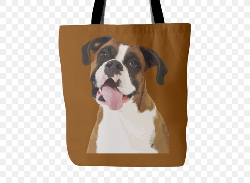 Dog Breed Boxer Puppy Tote Bag, PNG, 600x600px, Dog Breed, Bag, Boxer, Breed, Carnivoran Download Free