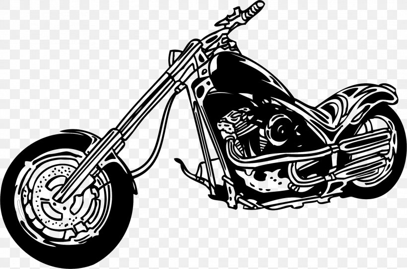 Harley-Davidson Motorcycle Chopper Clip Art, PNG, 2327x1541px, Harleydavidson, Automotive Design, Black And White, Chopper, Cruiser Download Free