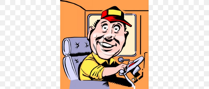 Truck Driver Driving Van Clip Art, PNG, 347x350px, Truck Driver, Art, Car, Cartoon, Comics Download Free