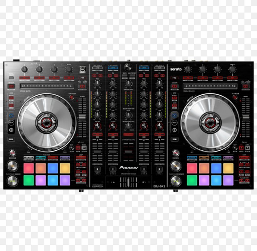 DJ Controller Pioneer DJ DDJ-SX2 Pioneer DDJ-SX2 DJ Controller Pioneer DJ DDJ-SX2 Disc Jockey, PNG, 800x800px, Dj Controller, Audio, Audio Equipment, Audio Mixers, Cdj Download Free