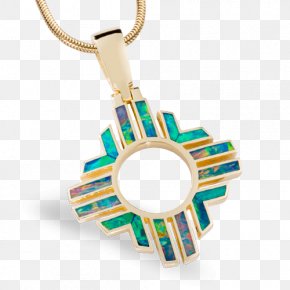 Necklace - Locket Santa Fe Goldworks Necklace Charms & Pendants Turquoise PNG