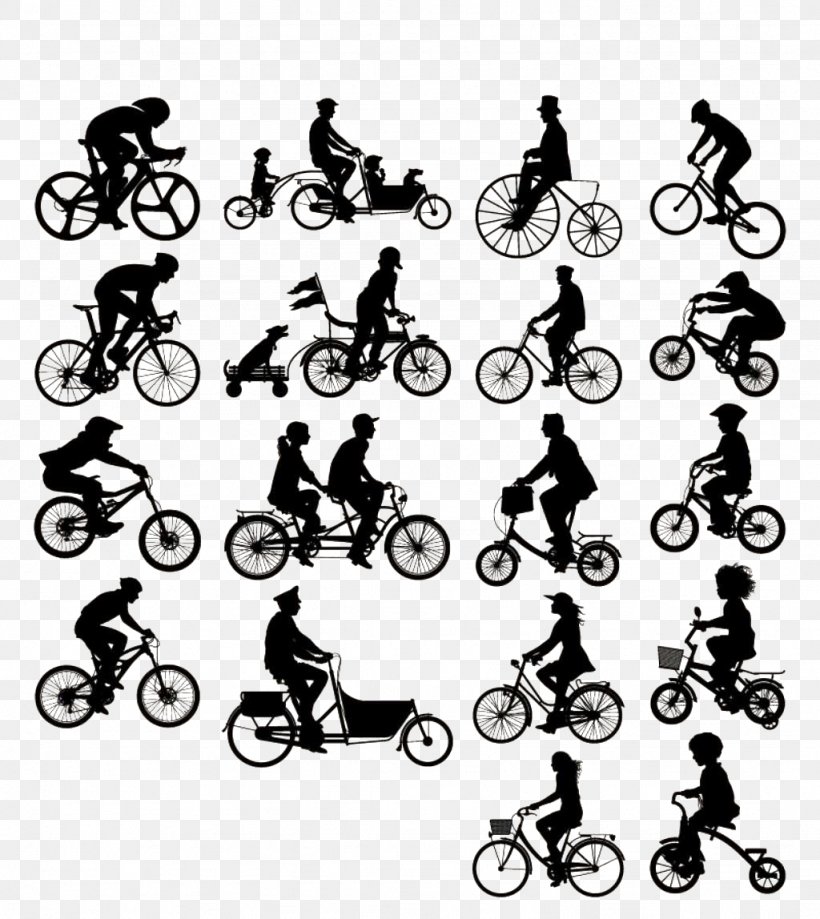 Bicycle Cycling Euclidean Vector Stock Photography, PNG, 1024x1148px, Bicycle, Black And White, Cycling, Monochrome, Royaltyfree Download Free