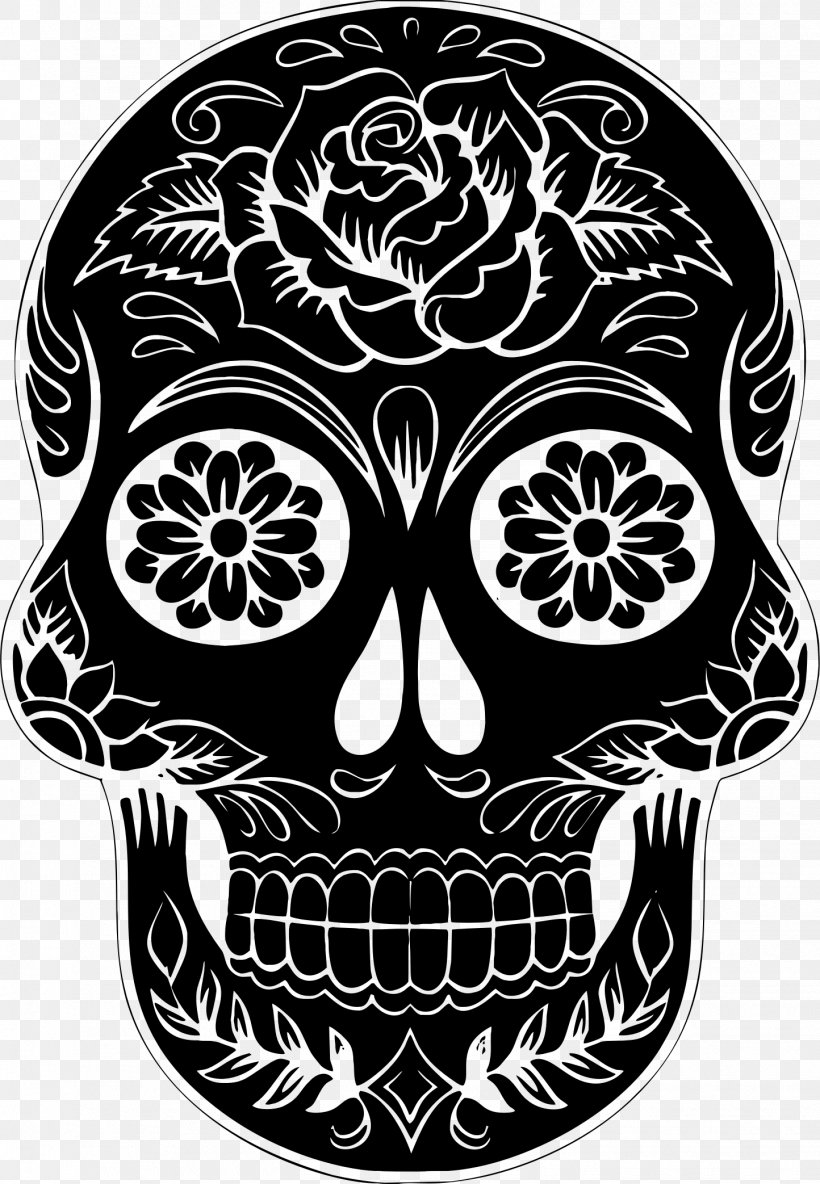 Calavera Skull Clip Art, PNG, 1444x2086px, Calavera, Art, Black And White, Bone, Day Of The Dead Download Free
