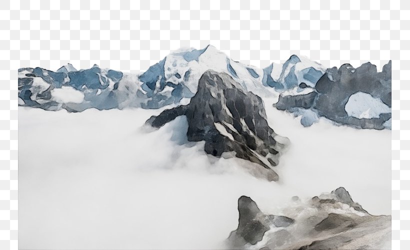 Mountainous Landforms Glacial Landform Mountain Nunatak Geological Phenomenon, PNG, 747x500px, Watercolor, Geological Phenomenon, Glacial Landform, Glacier, Massif Download Free
