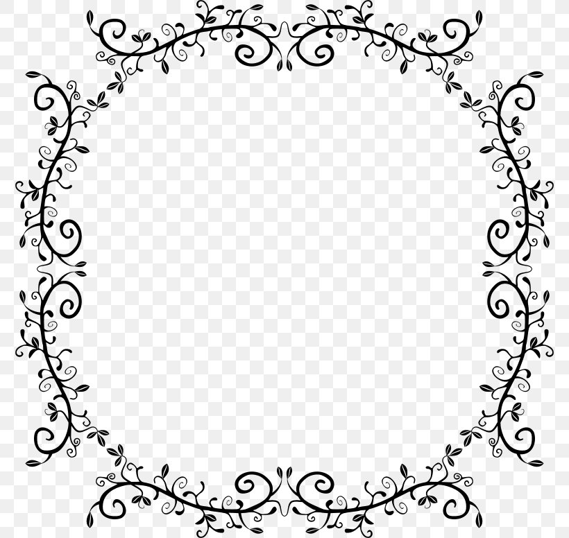 Picture Frames Clip Art, PNG, 776x776px, Picture Frames, Area, Black, Black And White, Body Jewellery Download Free