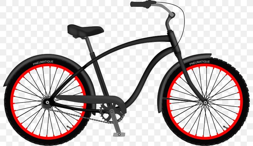 Cruiser Bicycle Clip Art Bicycle Frames Cycling, PNG, 800x474px, Bicycle, Automotive Tire, Bicycle Accessory, Bicycle Drivetrain Part, Bicycle Frame Download Free