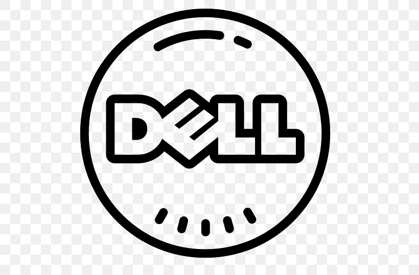Dell Hewlett-Packard Laptop, PNG, 540x540px, Dell, Area, Black And White, Brand, Hewlettpackard Download Free