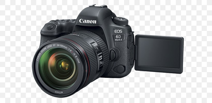 Canon EOS 6D Mark II Canon EOS 200D Full-frame Digital SLR, PNG, 652x400px, Canon Eos 6d Mark Ii, Battery Grip, Camera, Camera Accessory, Camera Lens Download Free