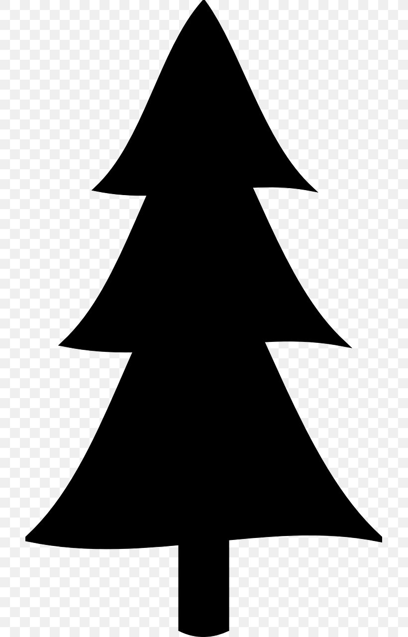 Christmas Tree Fir Clip Art, PNG, 717x1280px, Christmas, Black And White, Christmas Tree, Conifer, Drawing Download Free