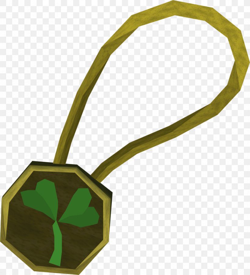 Four-Leaf Clover Necklace Four-Leaf Clover Necklace RuneScape, PNG, 911x1000px, Fourleaf Clover, Amulet, Clover, Fourleaf Clover Necklace, Gold Download Free