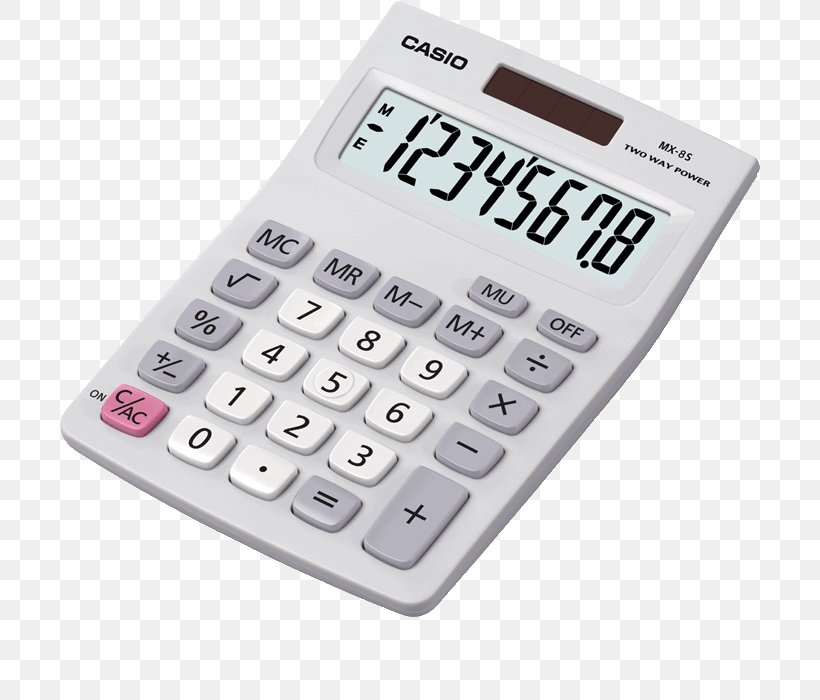 Casio MX8 Desk Top Calculator Casio SL-300VER Scientific Calculator, PNG, 700x700px, Calculator, Casio, Casio Calculator, Casio Desktop Calculator, Casio Mini Download Free