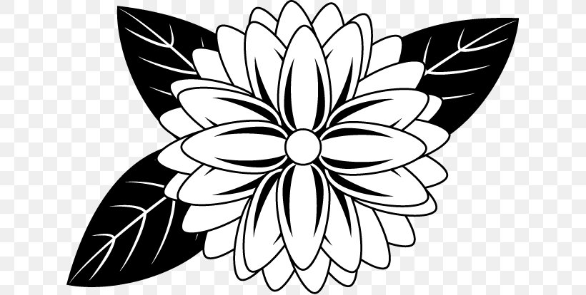 Drawing Dahlia Clip Art, PNG, 633x414px, Drawing, Art, Artwork, Black, Black And White Download Free