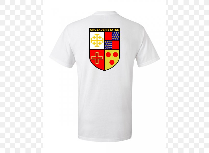 T-shirt Crusader States Crusades Middle Ages Coat Of Arms, PNG, 600x600px, Tshirt, Active Shirt, Brand, Clothing, Coat Download Free