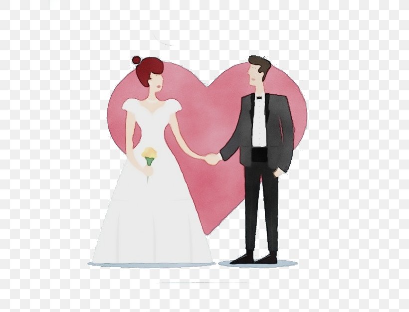 Bride And Groom, PNG, 626x626px, Watercolor, Bride, Dress, Figurine, Formal Wear Download Free