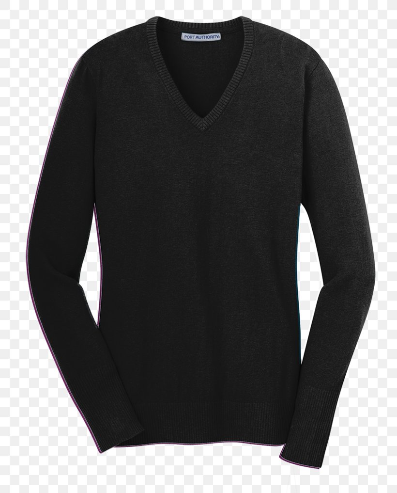 Sweater Crew Neck Port Authority Shirt Zipper, PNG, 760x1017px, Sweater, Black, Clothing, Collar, Crew Neck Download Free