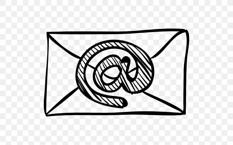 Email Drawing Sketch, PNG, 512x512px, Email, Area, At Sign, Black, Black And White Download Free