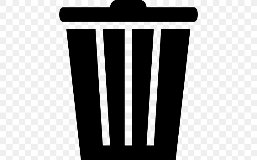 Rubbish Bins & Waste Paper Baskets Recycling Bin, PNG, 512x512px, Rubbish Bins Waste Paper Baskets, Black, Black And White, Brand, Logo Download Free