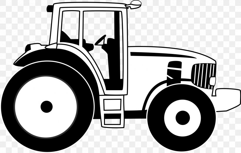 John Deere Tractor Black And White Clip Art, PNG, 2400x1520px, John Deere, Agriculture, Architectural Engineering, Automotive Design, Automotive Tire Download Free