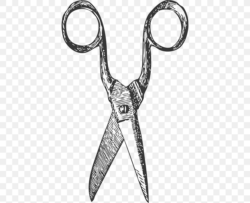 Scissors Hair Iron Barber Cutting Cosmetologist, PNG, 416x665px, Scissors, Barber, Black And White, Blade, Body Jewelry Download Free