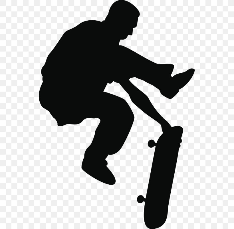 Skateboarding Wall Decal Sticker Extreme Sport, PNG, 800x800px, Skateboarding, Black, Black And White, Clothing, Decal Download Free