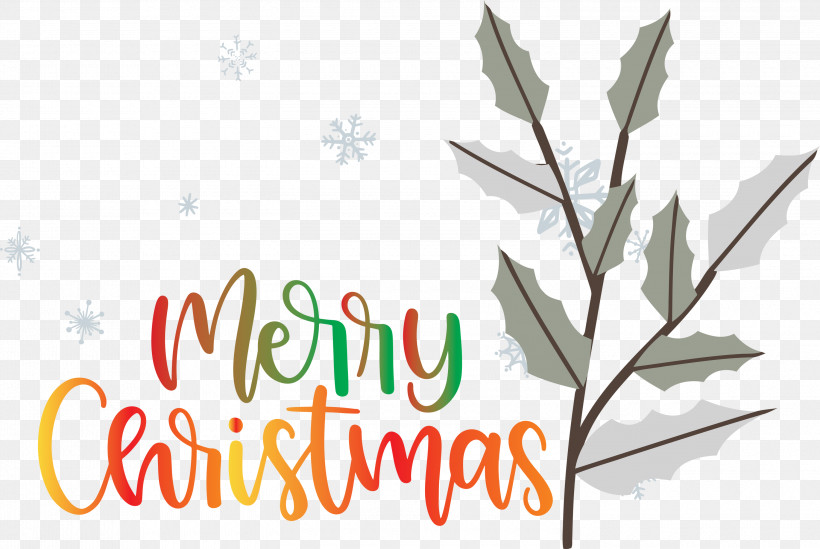 Merry Christmas, PNG, 3000x2010px, Merry Christmas, Biology, Leaf, Logo, M Download Free