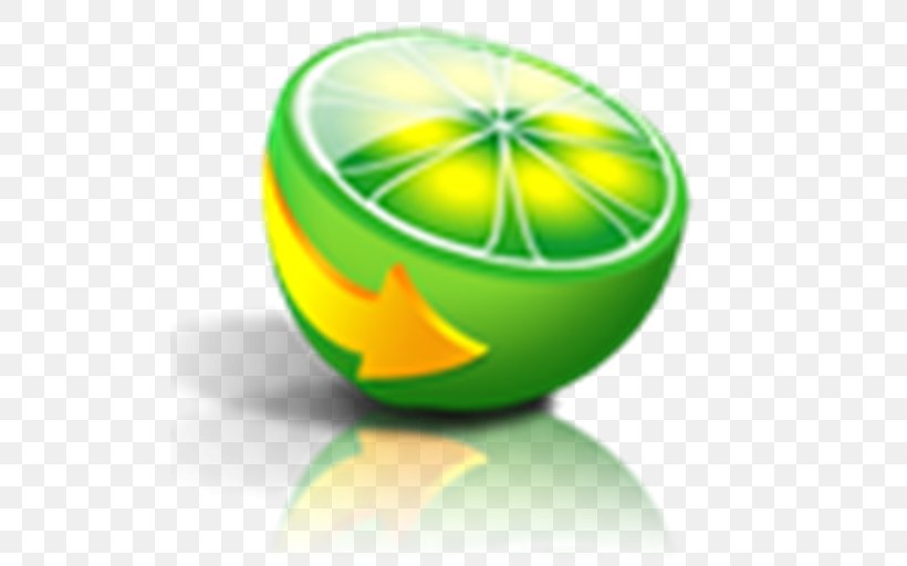 LimeWire Peer-to-peer Download Gnutella Computer Software, PNG, 512x512px, Limewire, Bittorrent, Citric Acid, Citrus, Client Download Free