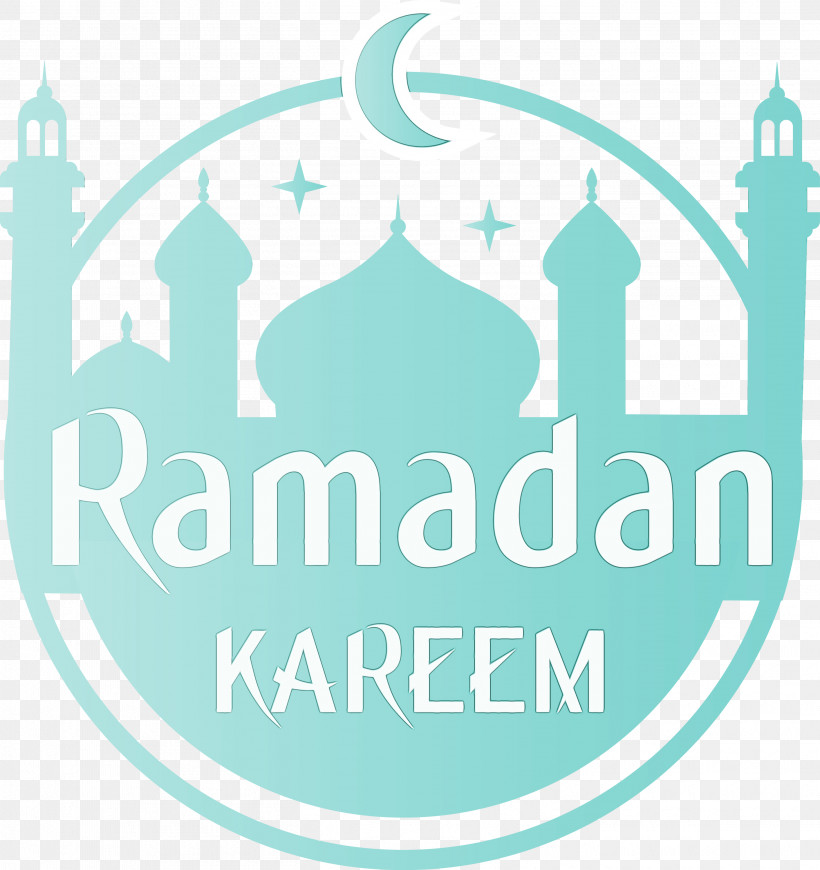 Logo Turquoise Aqua Font Label, PNG, 2826x3000px, Ramadan Kareem, Aqua, Label, Logo, Paint Download Free