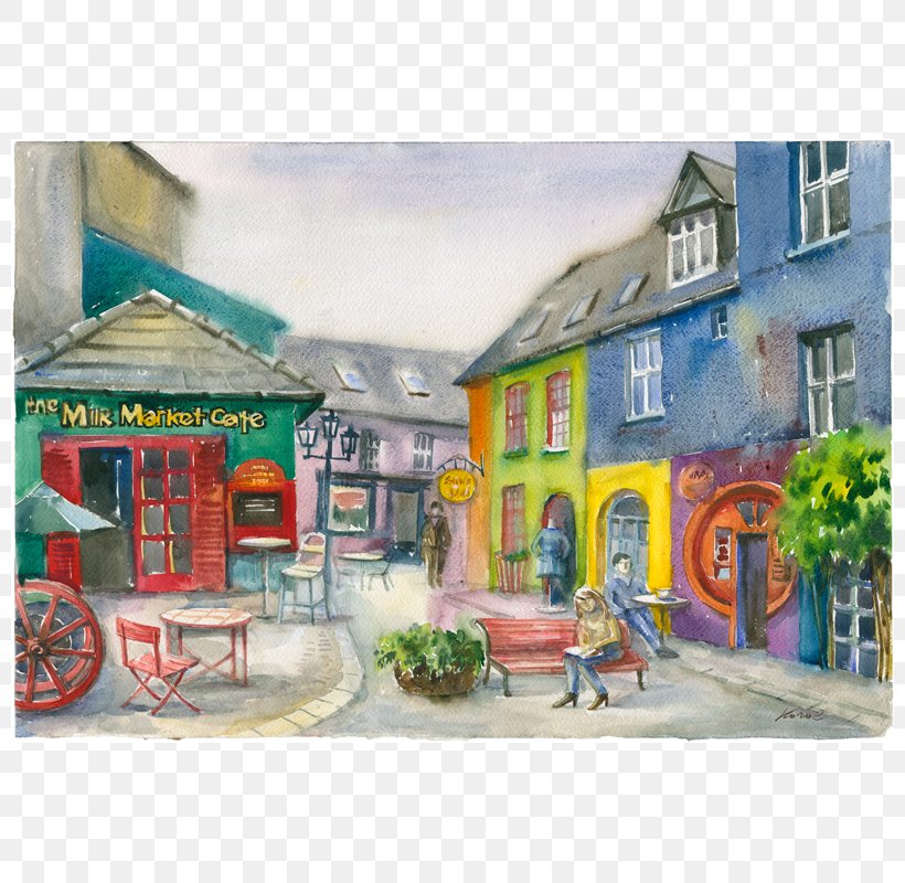 Kinsale Watercolor Painting Cork Giclée, PNG, 800x800px, Kinsale, Art, Artwork, Canvas, Cork Download Free