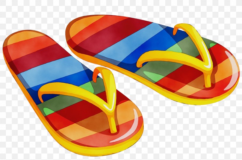 Flip-flops Transparency Sandal Slipper, PNG, 1600x1059px, Watercolor, Flipflops, Footwear, Orange, Paint Download Free