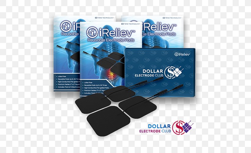 Electrode Brand IReliev Products Electrotherapy, PNG, 500x500px, Electrode, Brand, Electrotherapy, Heating Pads, Ireliev Products Download Free