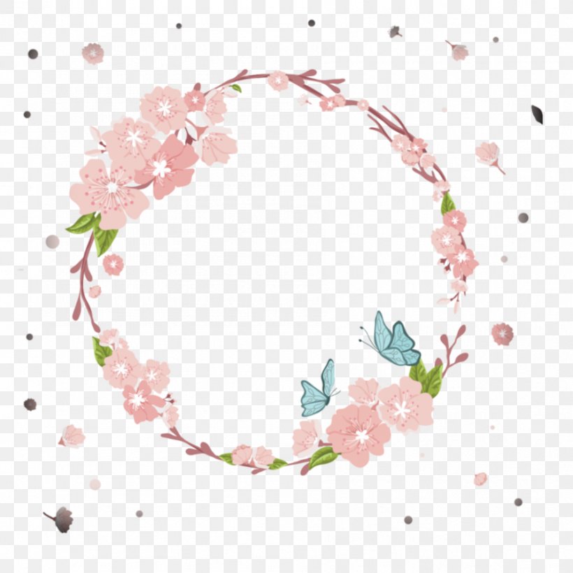Flower Cherry Blossom Cerasus, PNG, 894x894px, Flower, Art, Blossom, Border, Branch Download Free