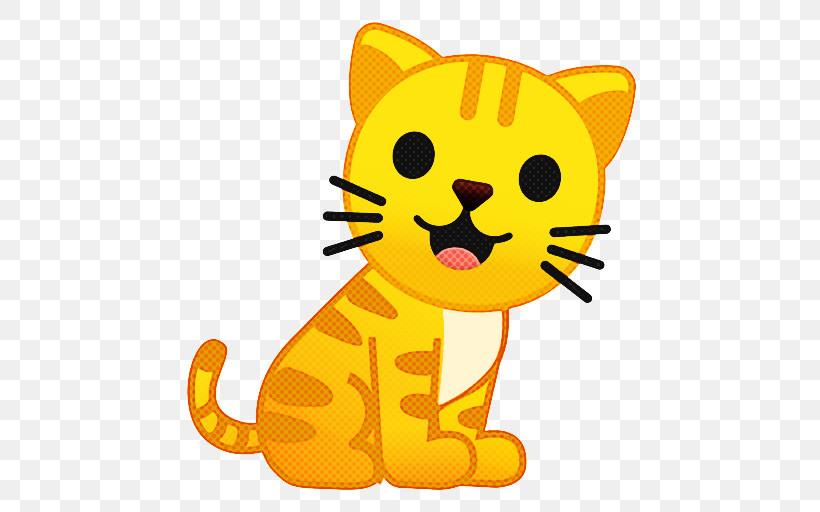 Orange, PNG, 512x512px, Cartoon, Animal Figure, Line, Orange, Small To Mediumsized Cats Download Free