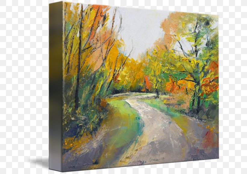Watercolor Painting Canvas Print Gallery Wrap, PNG, 650x580px, Painting, Acrylic Paint, Art, Artwork, Autumn Download Free