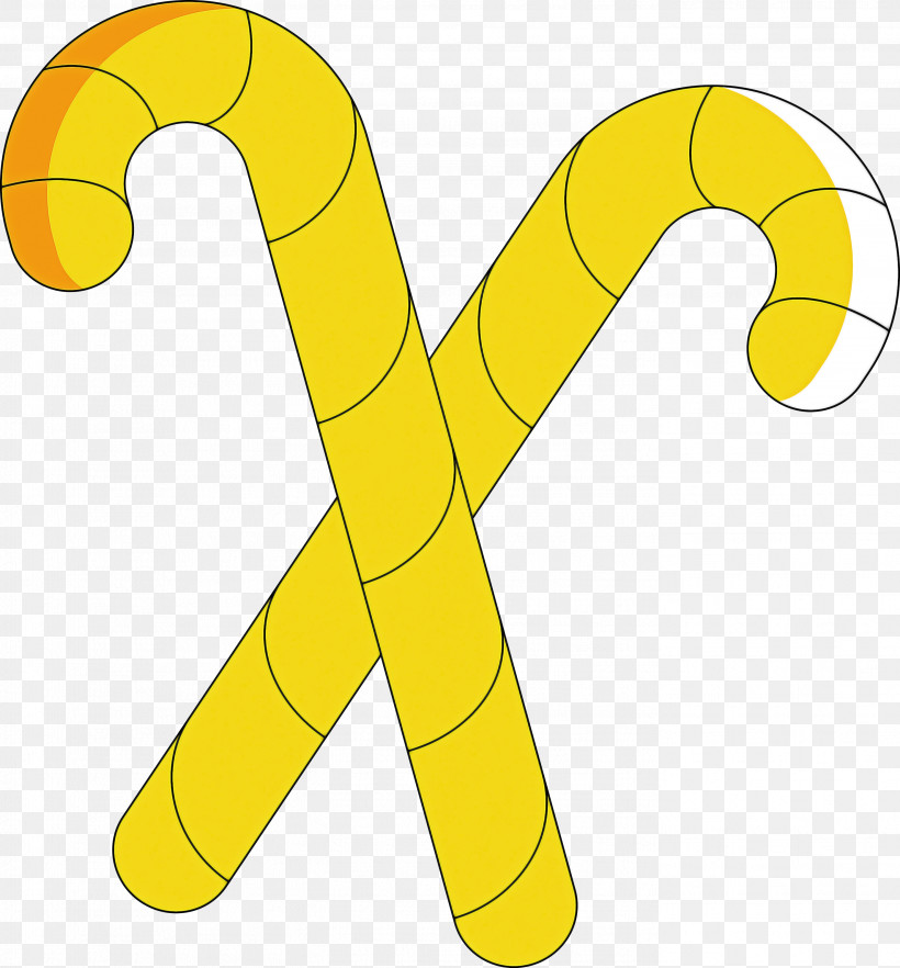 Candy Cane Christmas, PNG, 2789x3000px, Candy Cane, Christmas, Line, Stick Candy, Yellow Download Free