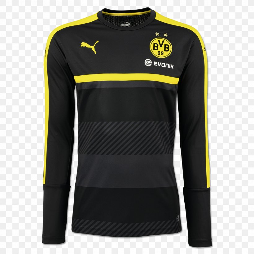 Borussia Dortmund Tracksuit T-shirt 2016–17 UEFA Champions League Knockout Phase, PNG, 1600x1600px, Borussia Dortmund, Active Shirt, Black, Bluza, Brand Download Free
