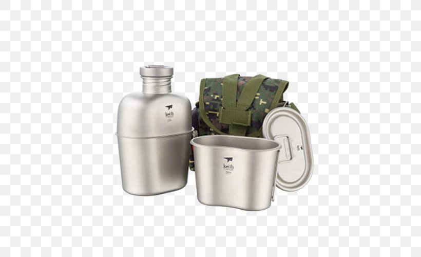 Canteen Titanium Water Bottle Military, PNG, 500x500px, Canteen, Bottle, Camping, Cooking, Cup Download Free