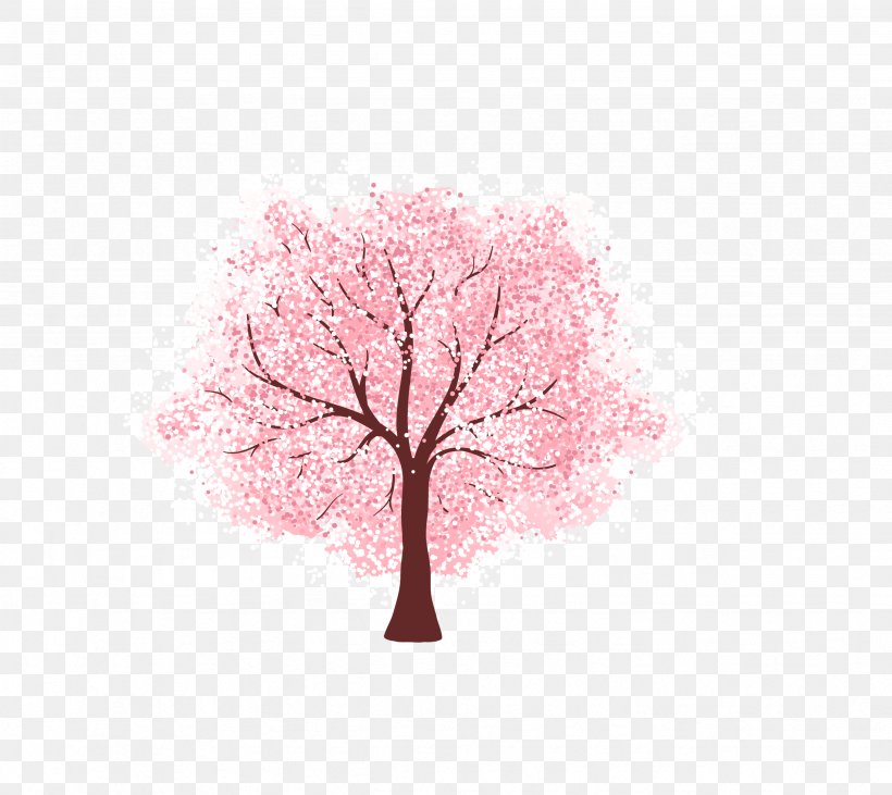Cherry Blossom Tree Euclidean Vector, PNG, 2463x2196px, Cherry Blossom, Blossom, Cerasus, Cherry, Curve Download Free