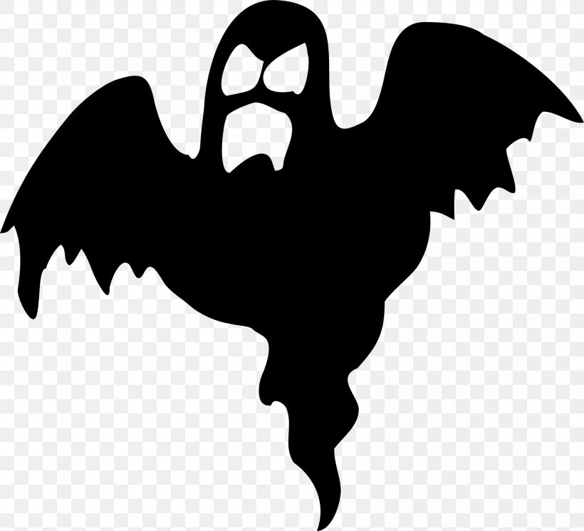 Halloween Silhouette Ghost, PNG, 1901x1728px, Halloween, Beak, Bird, Black And White, Boogeyman Download Free
