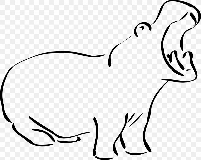 Hippopotamus Drawing Clip Art, PNG, 1920x1528px, Hippopotamus, Animal Figure, Art, Beak, Black Download Free