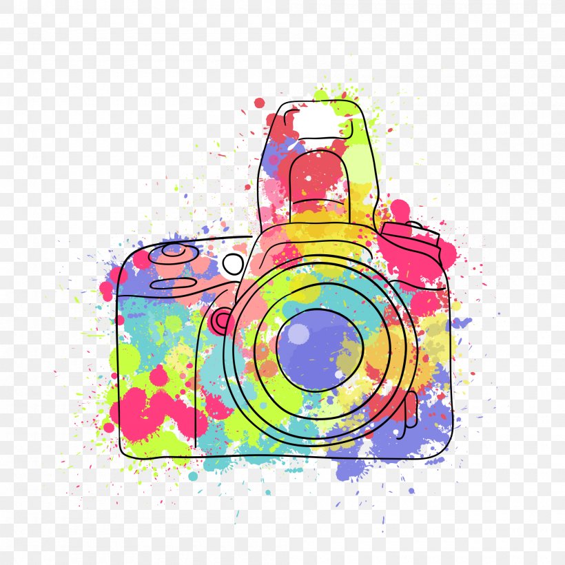 Camera Photography Photographer Watercolor Painting, PNG, 2000x2000px, Camera, Art, Camera Lens, Color, Drawing Download Free