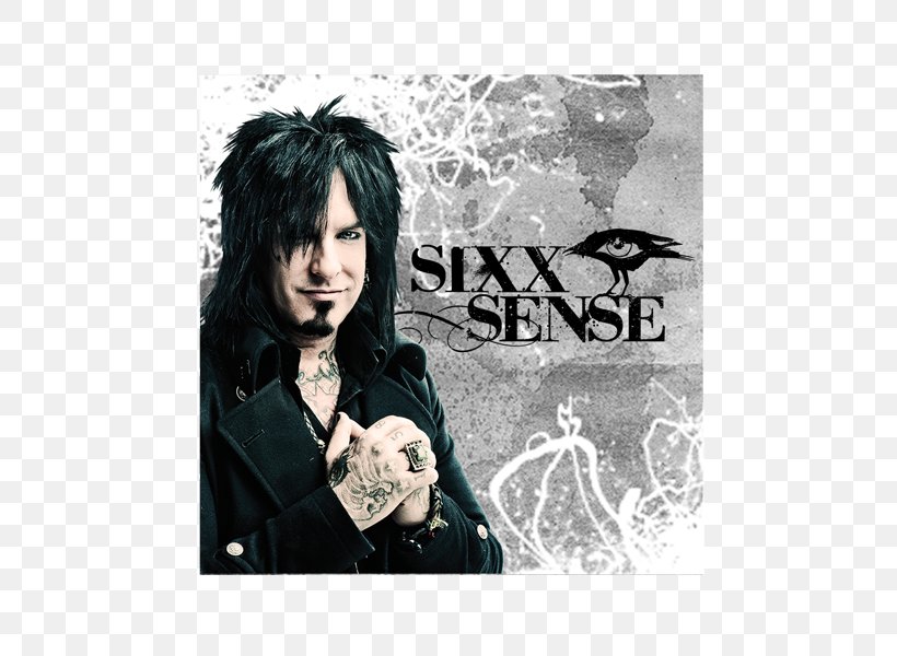 Album Cover Poster Black Hair Sixx Sense, PNG, 600x600px, Album Cover, Album, Black, Black And White, Black Hair Download Free